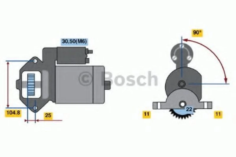 Image of Starter motor Bosch 0 986 022 561