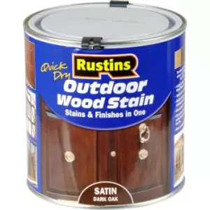 image of Rustins Quick Dry Outdoor Wood Stain 1L in Dark Oak