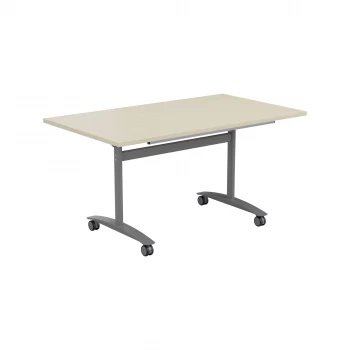 Image of Tilting Table 1200 X 800 - Maple Top and Silver Legs