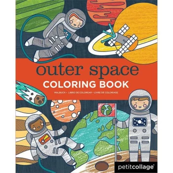 Image of Petit Collage Petit Space Colouring Book - Blue