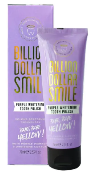 image of Billion Dollar Smile Purple Whitening Tooth Polish 75ml