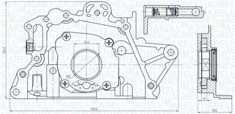 Image of MAGNETI MARELLI Oil Pump MAGNETI MARELLI 351516000150