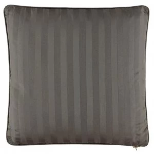 image of Hotel Collection Sateen Stripe Cushion - Stripe Smoke