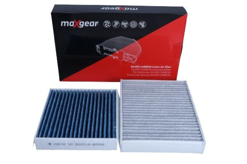 Image of MAXGEAR 26-1827 Pollen filter SILVER CARBON with anti-allergic effect Filter,interior air (424)