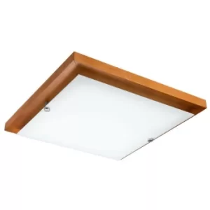 image of Square Simple Flush Ceiling Light Rustic