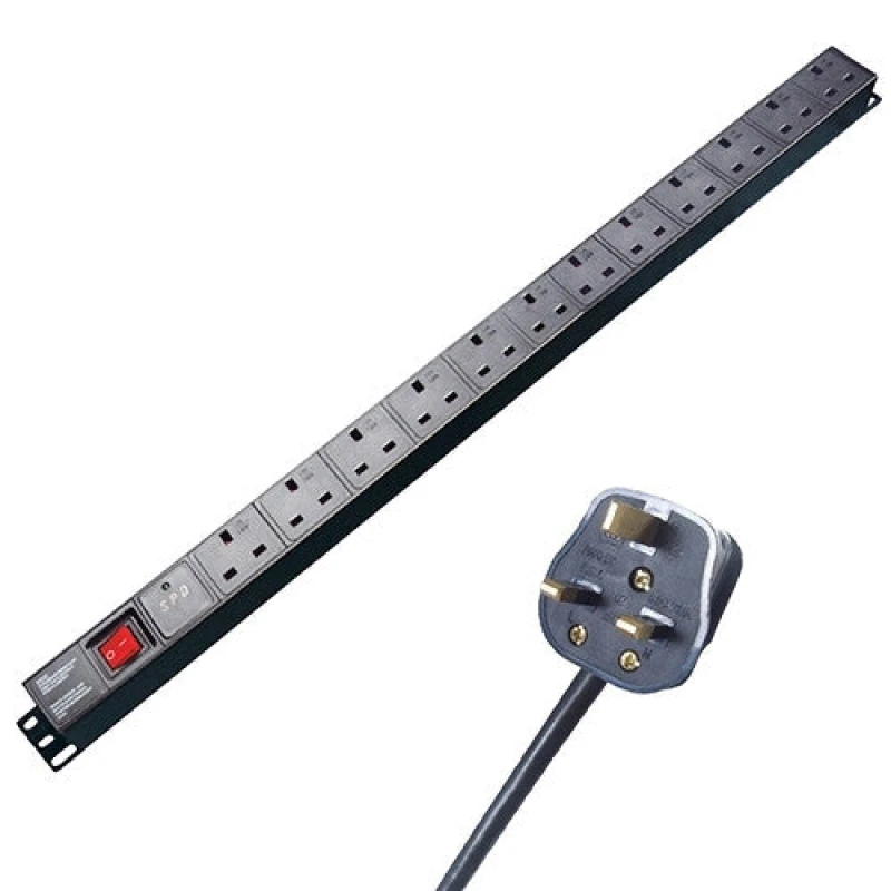 Image of GroupGear GroupGear 27-12030S/UK power extension 3m 12 AC outlet(s) Grey 27-12030S/UK