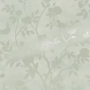 Image of Laura Ashley Eglantine Silhouette Eau de Nil Wallpaper