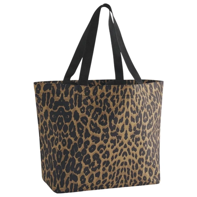 Image of Bagbase Womens Leopard Print Tote Bag Multicolor Female One Size