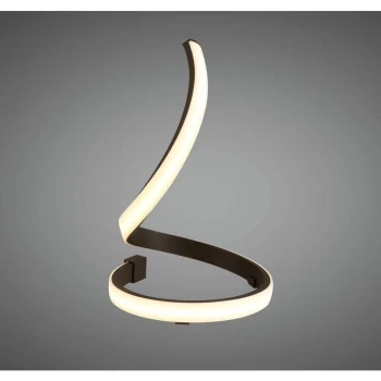 Image of Nur Table lamp oxidized brown 15W LED 2800K, 1200lm, frosted acrylic / oxidized brown