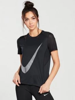 image of Nike Running Miler HBR Tee Black Size L Women