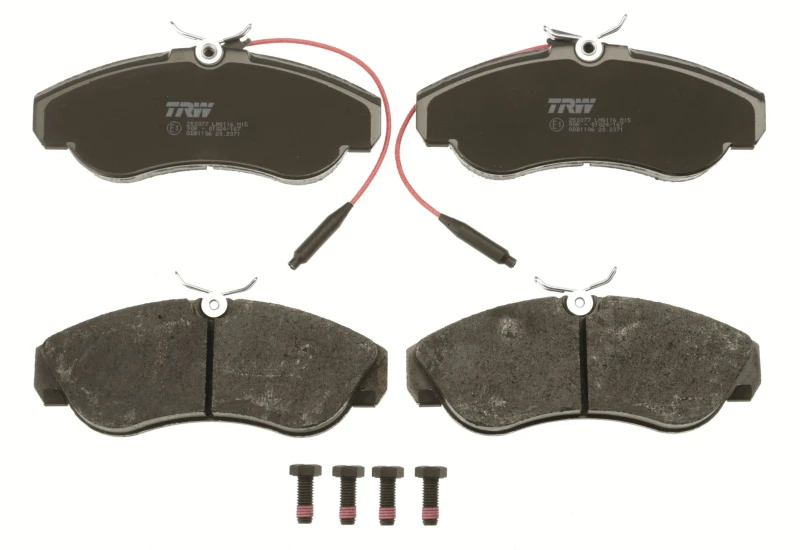 Image of TRW GDB1106 Brake pad set incl. wear warning contact, with brake caliper screws Brake Pad Set,disc brake (402)