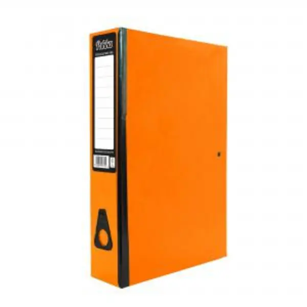 Image of Pukka Brights Box File Foolscap Gloss Laminated Paper Board 75mm Spine Orange (Pack 10) BR-7775