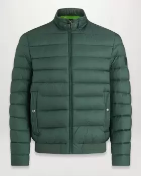 Image of Belstaff Circuit Padded Long-sleeved Puffer Jacket In Atlas Green - Size 42