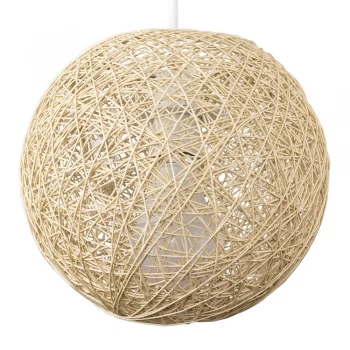 image of Bjorn Small Cream Twine Pendant Shade