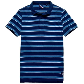 Superdry Stripe Polo Shirt - Blue