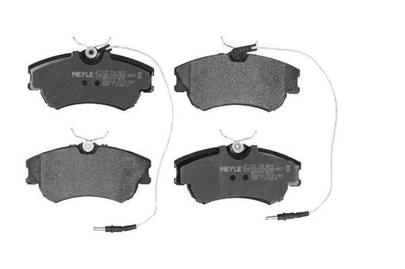 Image of MEYLE 025 218 8818 Brake pad set Front Axle, incl. wear warning contact, Original Quality, with anti-squeak plate Brake Pad Set,disc brake (402)
