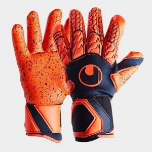 Uhlsport Next Level Supergrip Finger Surround Goalkeeper Gloves - Navy/Fluo Red