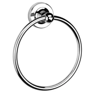 Image of Croydex Flexi-Fix Wimbourne Wall Mounted Chrome Effect Towel Ring, (W)162mm