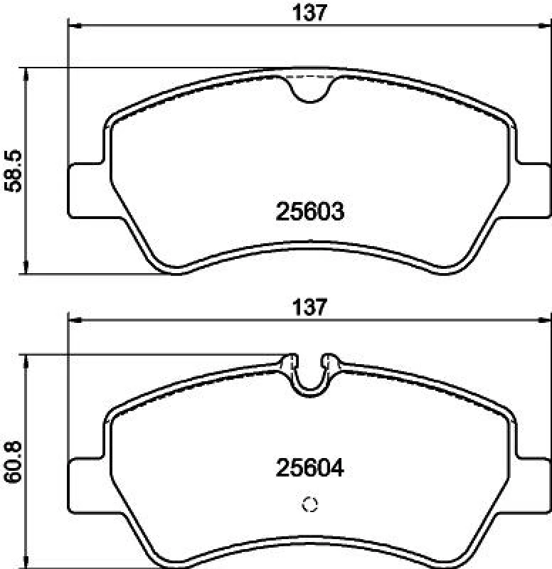 Image of HELLA Brake pad set HELLA 8DB 355 020-721