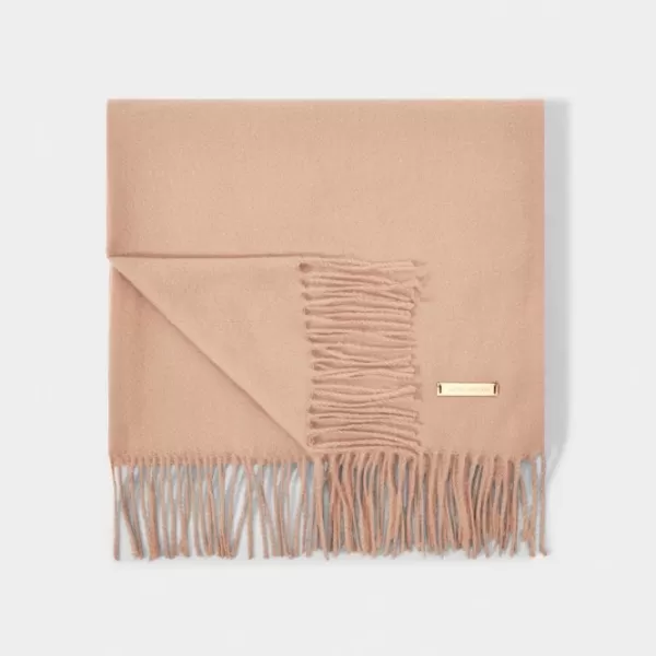 Image of Dusty Pink Plain Blanket Scarf KLS519