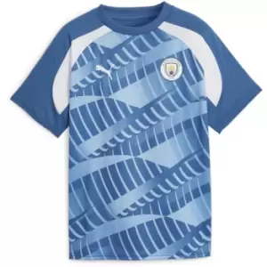 Puma Manchester City Pre Match Shirt 2023 2024 Juniors - Blue