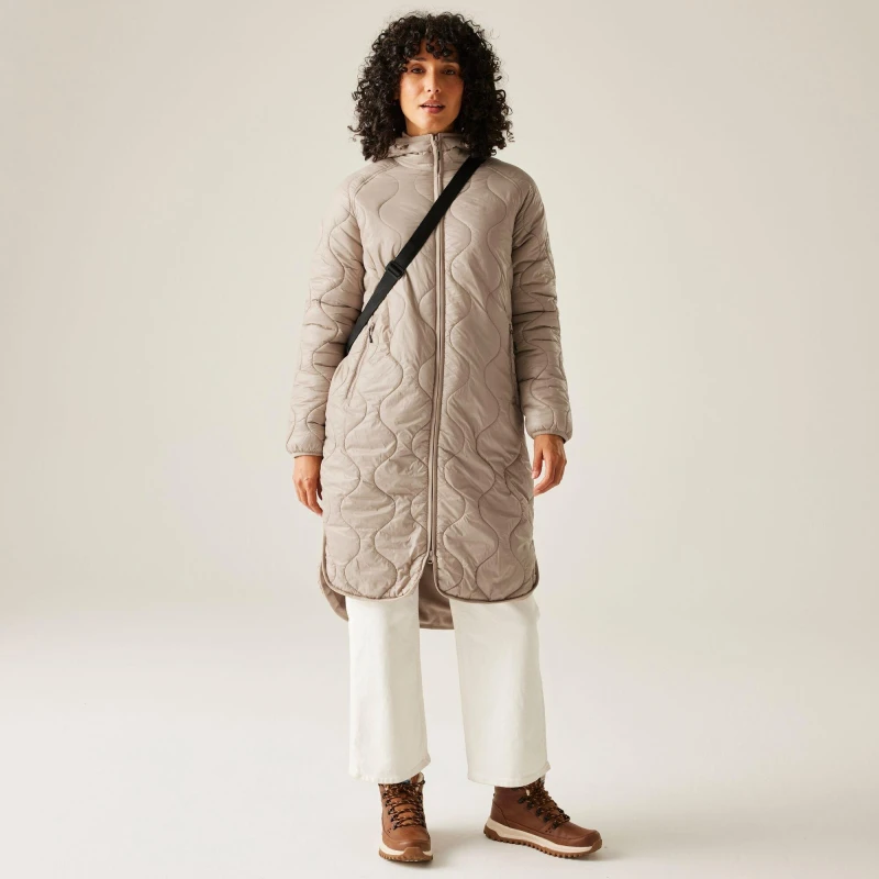 Image of Regatta Womens Triea Water-Repellent Lightweight Quilted Jacket Taupe Beige female 16