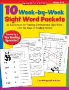 Image of 10 week by week sight word packets an easy system for teaching 100 importan