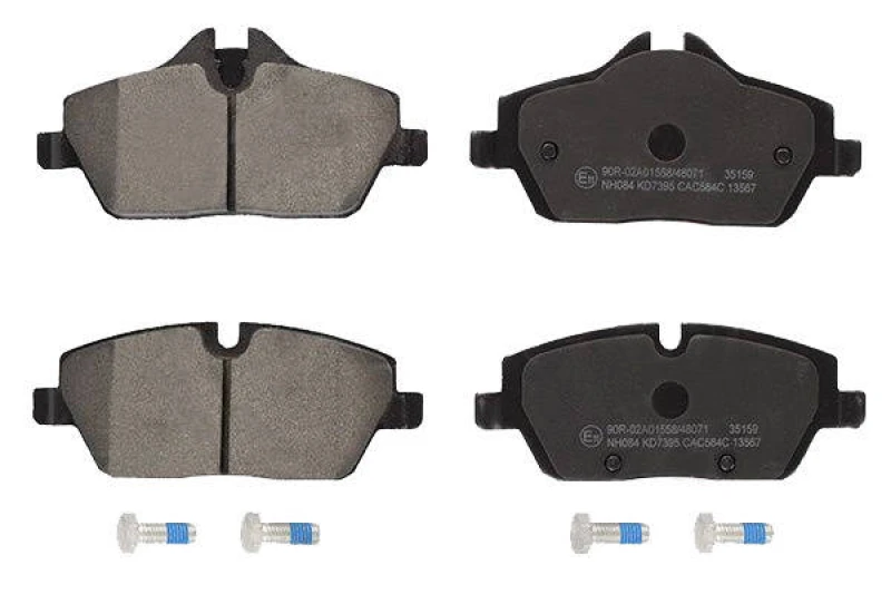 Image of A.B.S. 35159 Brake pad set prepared for wear warning indicator Brake Pad Set,disc brake (402)