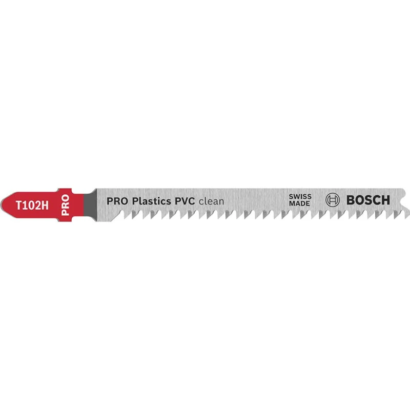 Image of Bosch PRO T102H Plastics PVC Clean Cutting Jigsaw Blade 2608665238 Qty: Pack of 2
