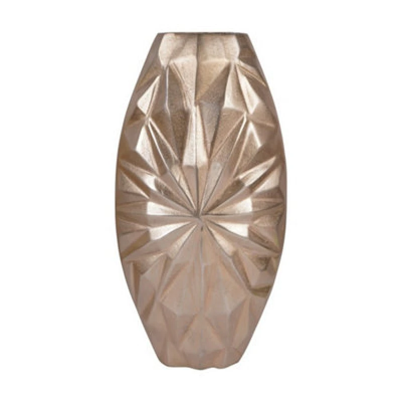 Image of Buttercup Farm Hatton Cast Aluminium Vase - L9 X W20 X H40.5cm - Champagne Gold