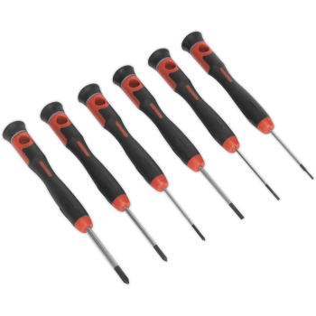 Image of Sealey 6 Piece Precision Screwdriver Set