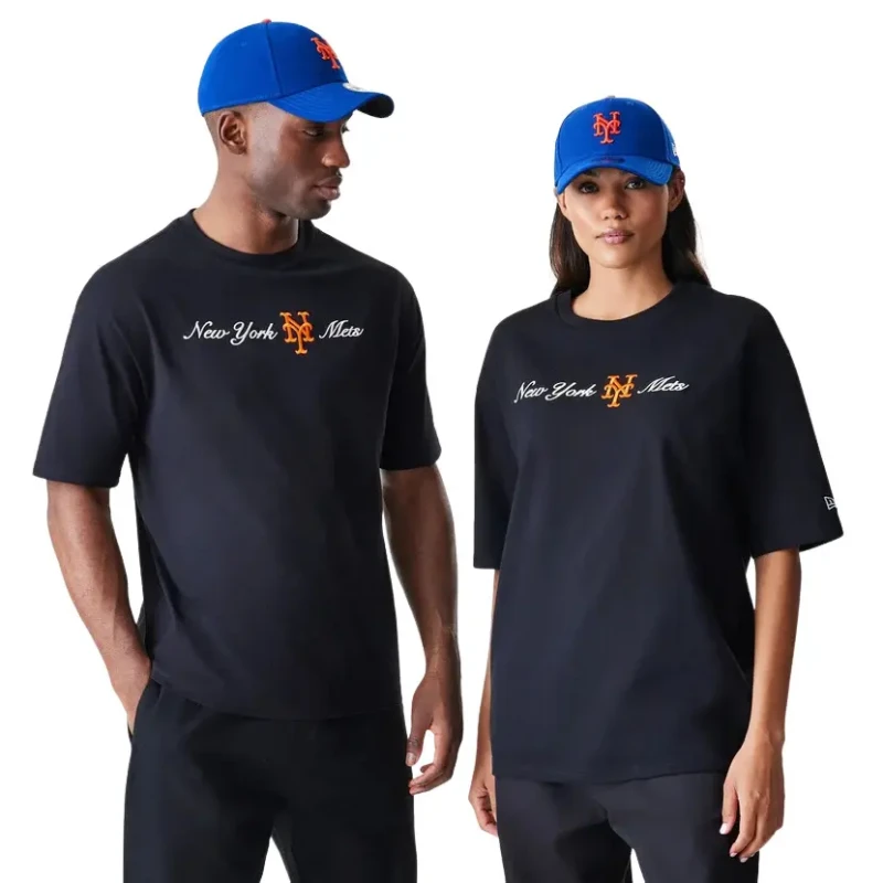 Image of new era T-Shirt New Era New York Mets MLB Noir Unisex M