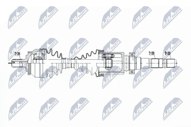 Image of NTY NPW-VV-147 Drive shaft Front Axle Right Drive Shaft (13)
