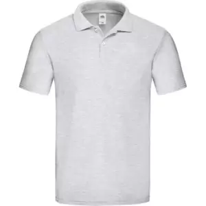 Image of Fruit of the Loom Mens Original Pique Heather Polo Shirt (3XL) (Heather Grey)