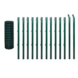 image of Vidaxl Euro Fence Steel 25X1.2 M Green