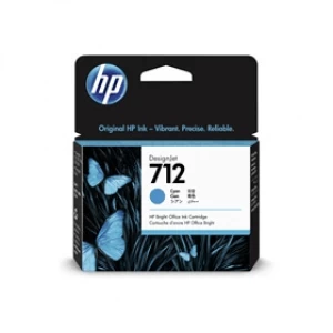 Image of HP 712 Cyan Ink Cartridge
