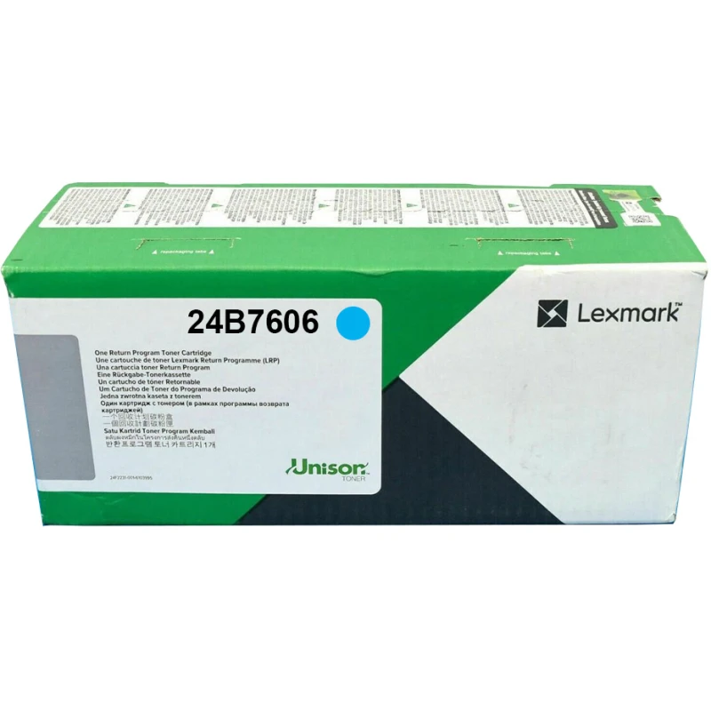 Image of Lexmark 24B7606 Cyan Return Programme Toner Cartridge (Original)