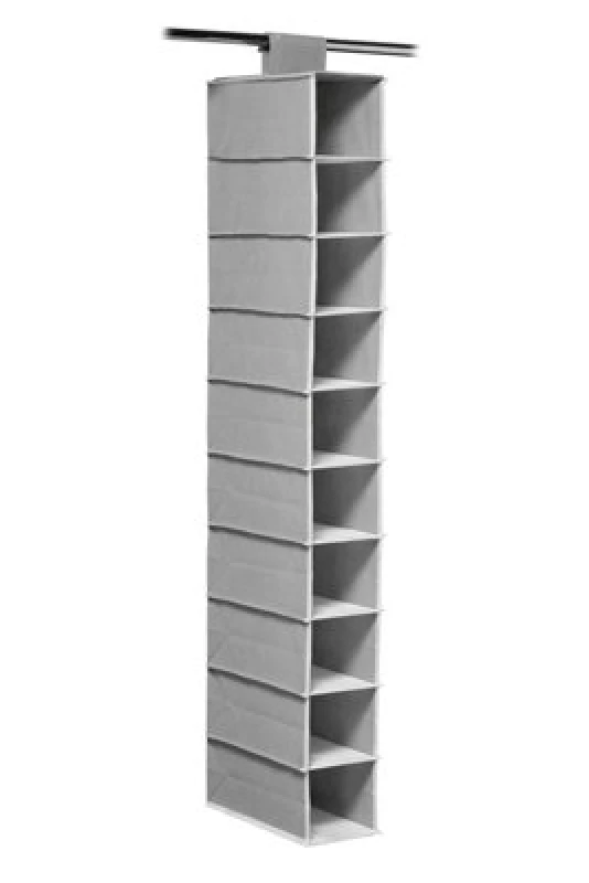 Image of Interiors by Premier Grey And White Trim Shoe Organiser Grey