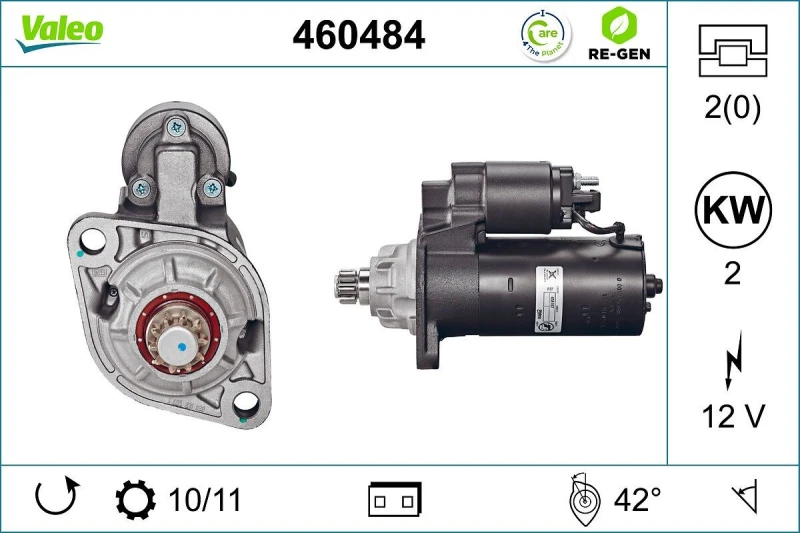 Image of Starter motor VALEO 460484