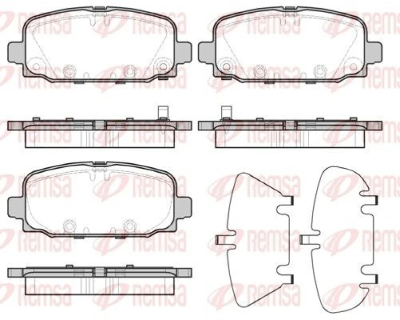 Image of REMSA Brake pad set REMSA 1796.02
