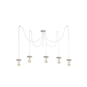 Saturn Cluster Pendant Ceiling Light Natural, 5x E27