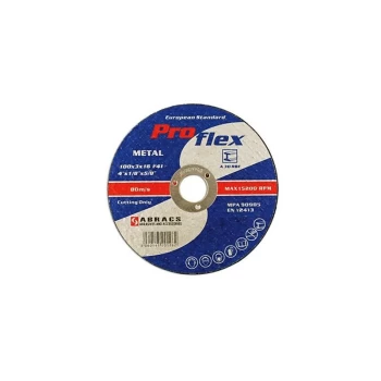 image of Abracs - Cutting Discs - Flat - 115mm x 3.2mm - Pack Of 10 - 32056