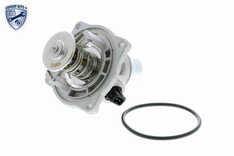 Image of VEMO V20-99-1268 Engine thermostat Opening Temperature: 105°C, with gasket/seal, with housing Thermostat,coolant (316)
