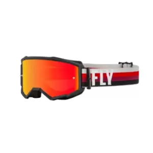 image of FLY Racing Zone Goggle Black Red W Red Mirror Amber Lens