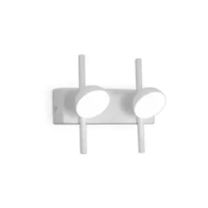 Image of Built-in LED wall lamp White DNA 2 bulbs 7.8cm