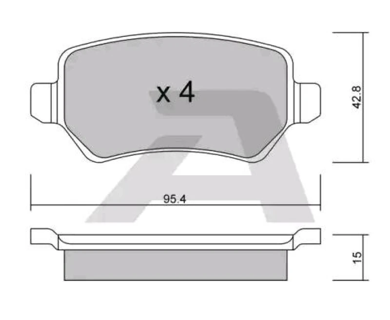 Image of AISIN Brake pad set AISIN BPOP-2003