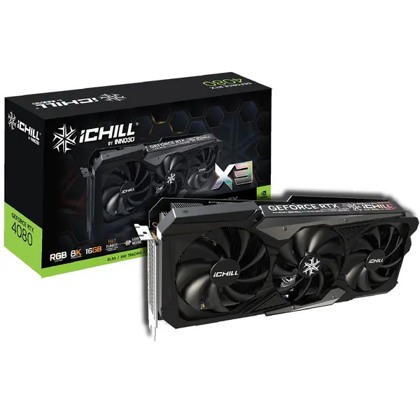 image of Inno3d Inno3D GeForce RTX 4080 iChill X3 16GB GDDR6X PCI-Express Graphics Card GRINN-C4080ICX3