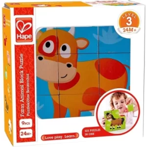 image of Hape Farm Animal Block Puzzle