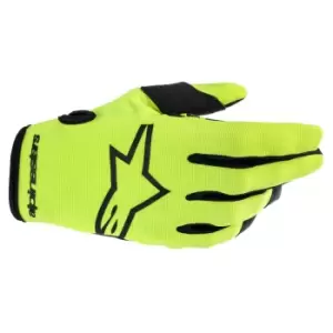 image of Alpinestars Radar Yellow Fluo Black Gloves L