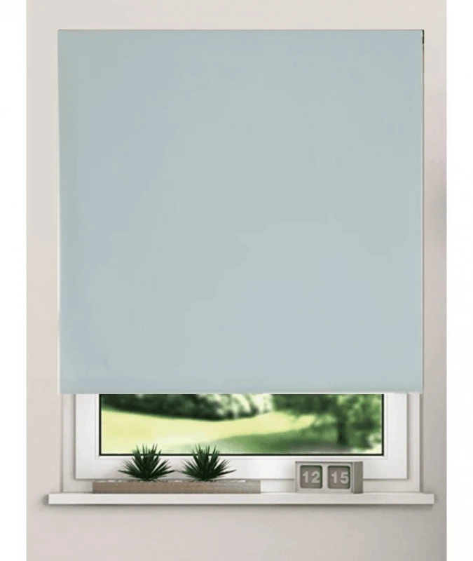 Image of New Edge Blinds Thermal Blackout Roller Blinds 175cm Drop x Width 60cm Duck Egg Blue Size: 120cm width x 175cm drop Duck Egg Blue Unisex 120cm wi